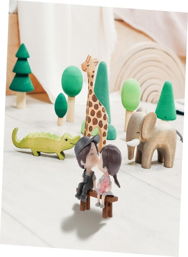 The Pot Dealer Miniature Small Decorative Pieces Mini Toy Couple stuate Stool Couple Ornaments Auto Interior Mini Garden Figurines Couple Statue Boy Ideal Gift for Friends (Couple) - Image 5
